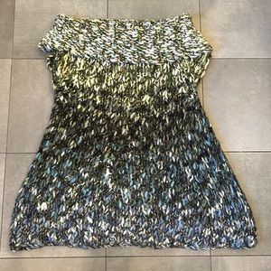 Free People Cowl Neck Hand Knit Vintage Sweater